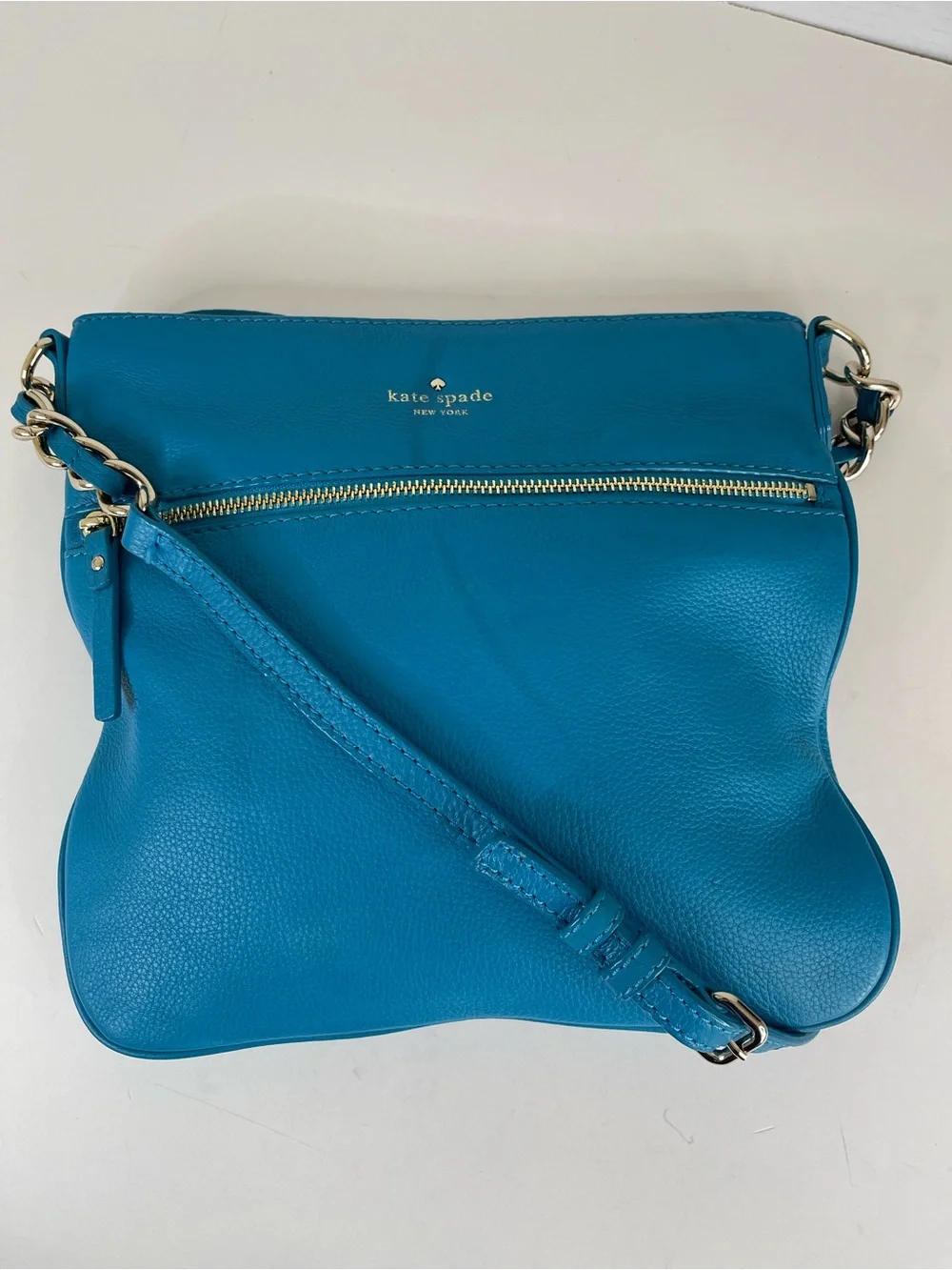 kate spade Teal Pebbled Leather Crossbody
